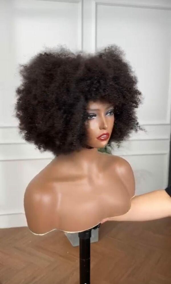 Perruque Afro cheveux crépus 10 pouces – Image 4