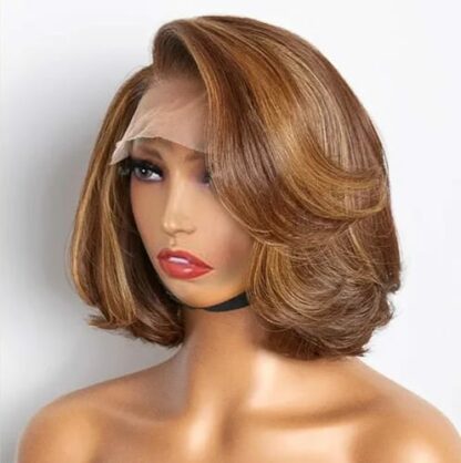 VALENTINE SALE 💓 PERRUQUE BOB Blond Toffee Brown Mix