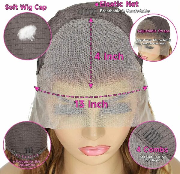 VALENTINE SALE 💓 Perruque Lace Front Wig Ombre à reflets – Image 7