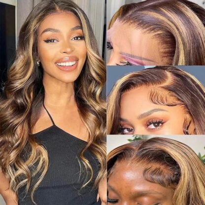 VALENTINE SALE 💓 Perruque Lace Front Wig Ombre à reflets – Image 5