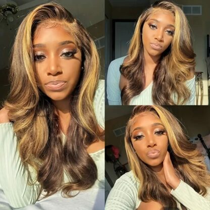 VALENTINE SALE 💓 Perruque Lace Front Wig Ombre à reflets – Image 6