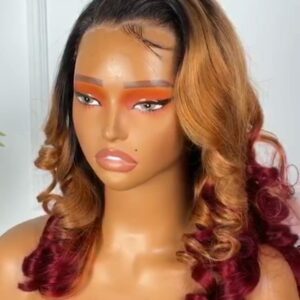 Perruques Ombre Rouge Orange Gingembre