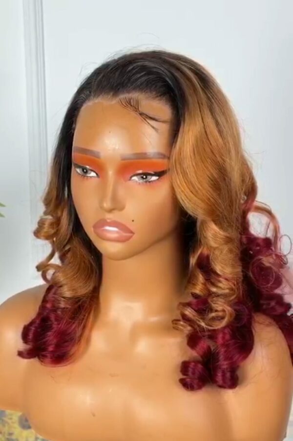 Perruques Ombre Rouge Orange Gingembre