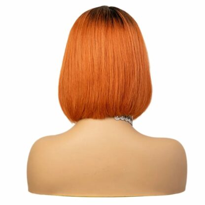 Perruque Bob de couleur orange ombrée – Image 4