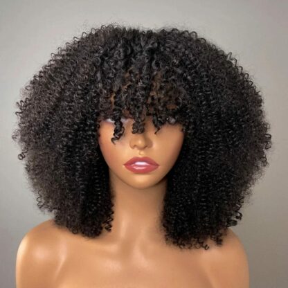 *Perruque afro bouclée de Glam avec frange*