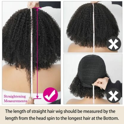 *Perruque afro bouclée de Glam avec frange* – Image 5