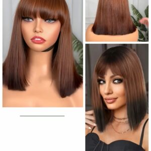 Perruque Bob Brun Ombre de Glam.