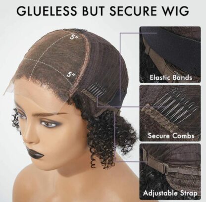 Perruque de cheveux afro bouclés crépus Glams – Image 3