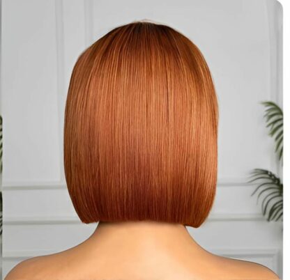 Perruque soyeuse coupe émoussée Glams Ginger ombré – Image 4